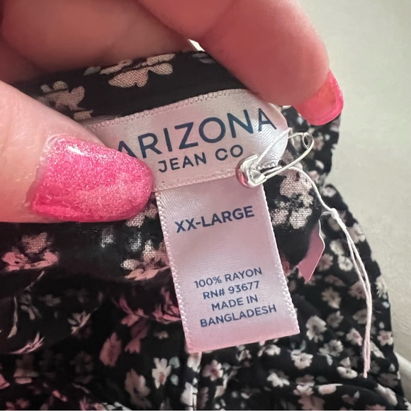 Arizona Jean Company faux wrap print mini dress with ruffled edges - Picture 6 of 7